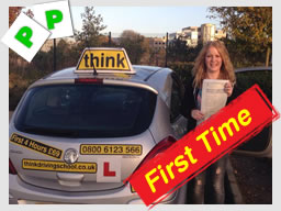 eve hatcher from alton passed first time with think driving school