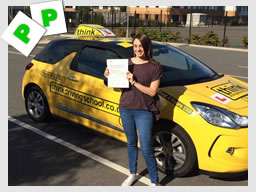 julette from aldershot passed in this yellow citroen DS3