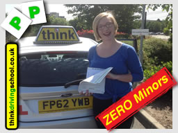 Lauren from Bentley passed with think driving school with ZERO minors 