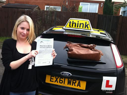 Megan from Bordon Passed after driving lessons from think drivnig school