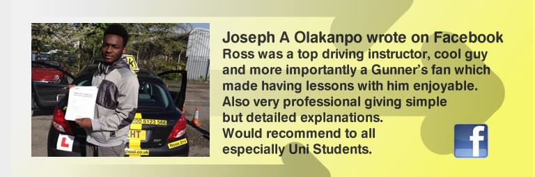Joseph a Olakanpo left a 5 star review of think drivnig school and ross dunton