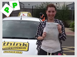 WELL DONE Lydia from Farnborough who passed today with Richard @ www.thinkdrivingschool.co.uk