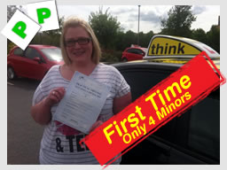 WELL DONE to Frances who PASSED first time with Think and with only 4 minors after taking lessons with Doug @ www.thinkdrivingschool.co.uk