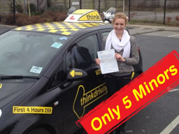 Becky from Bordon Passed after driving lessons from think drivnig school