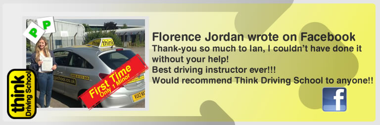 Florence Jordan left this awesome review of think drivng school and ian weir adi