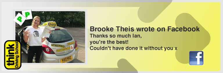 brooke theis left this awesome review of think drivng school and ian weir adi