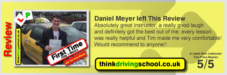 Passed with think driving school in March 2017 and left this review