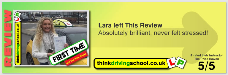 Passed with think driving school in April 2018 and left this 5 star review