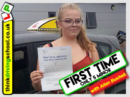 Passed with think driving school in July 2018 and left this 5 star review
