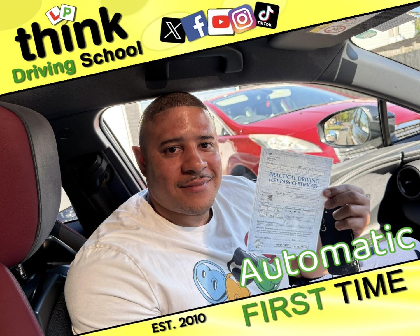 Passed with think driving school April 2026 and left this 5 star review