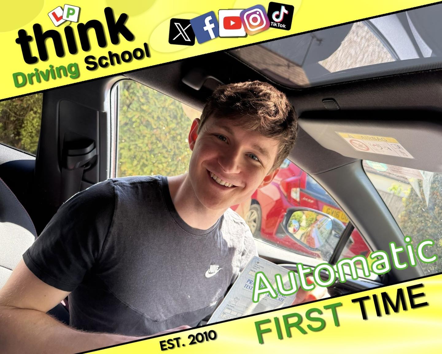 Passed with think driving school April 2026 and left this 5 star review