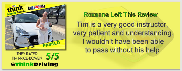 Passed with think driving school June 2026 and left this 5 star review