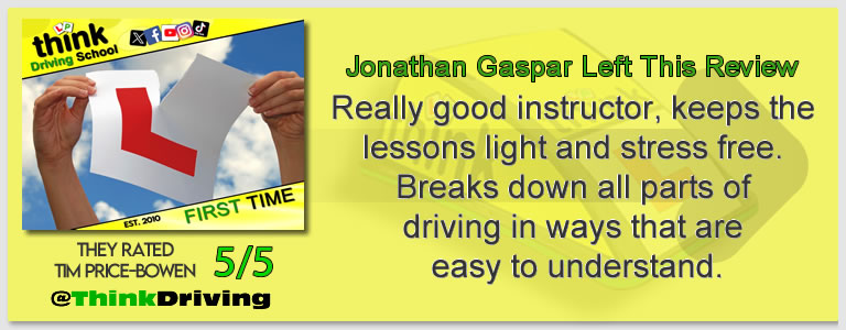 Passed with think driving school June 2026 and left this 5 star review