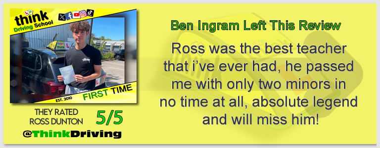 Passed with think driving school June 2026 and left this 5 star review