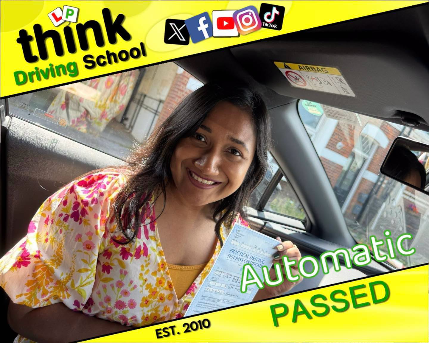 Passed with think driving school June 2026 and left this 5 star review