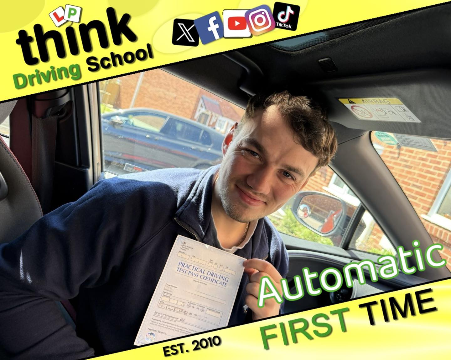 Passed with think driving school MAYl 2026 and left this 5 star review
