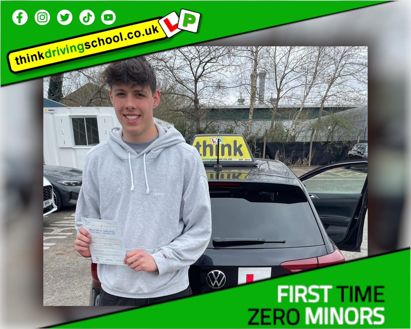 Passed with think driving school March 2025 and left this 5 star review