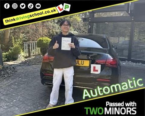 Passed with think driving school March 2025 and left this 5 star review