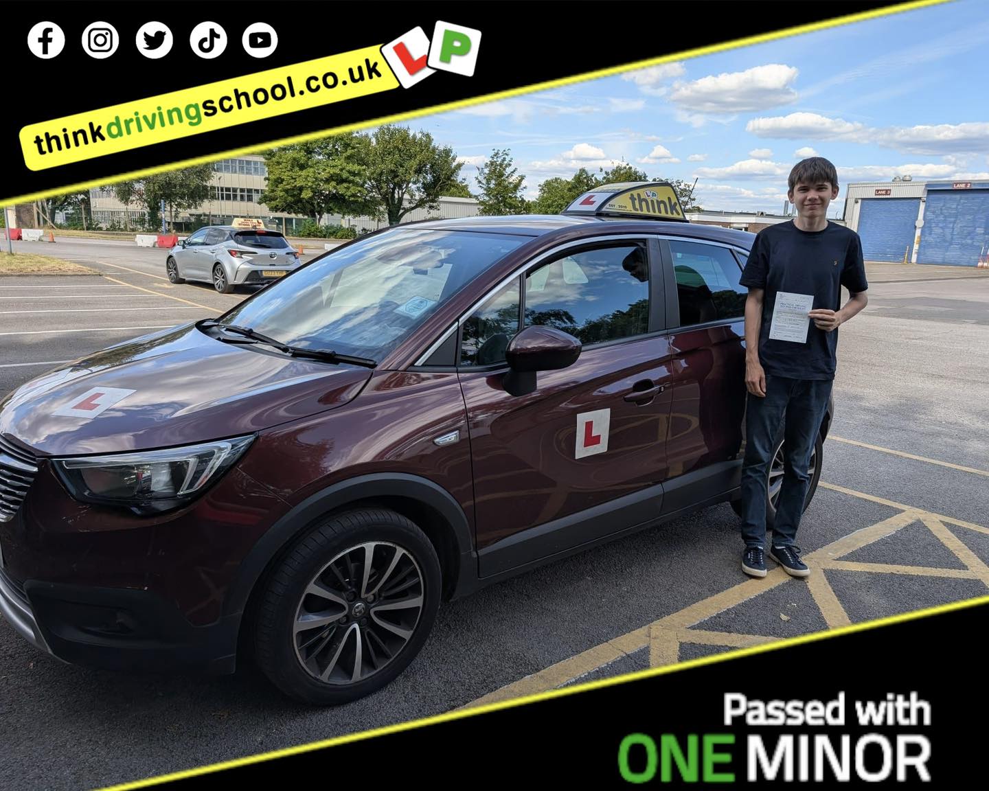Passed with think driving school August 2025 and left this 5 star review