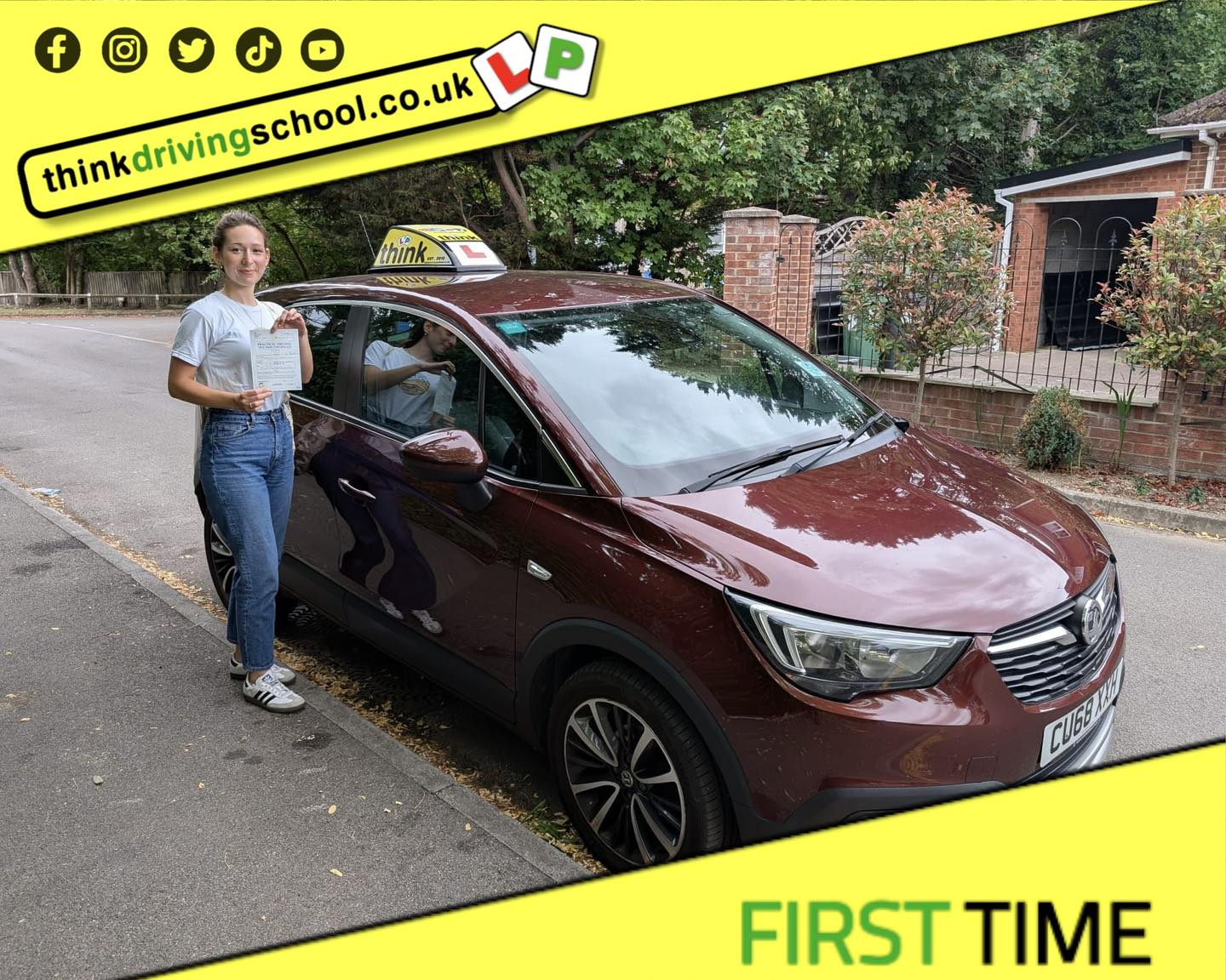 Passed with think driving school August 2025 and left this 5 star review