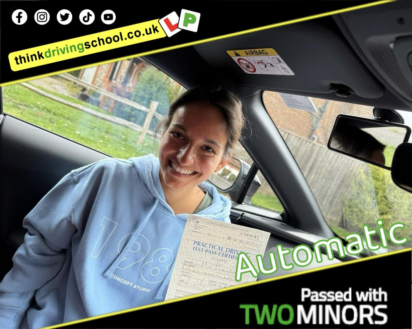 Passed with think driving school August 2025 and left this 5 star review