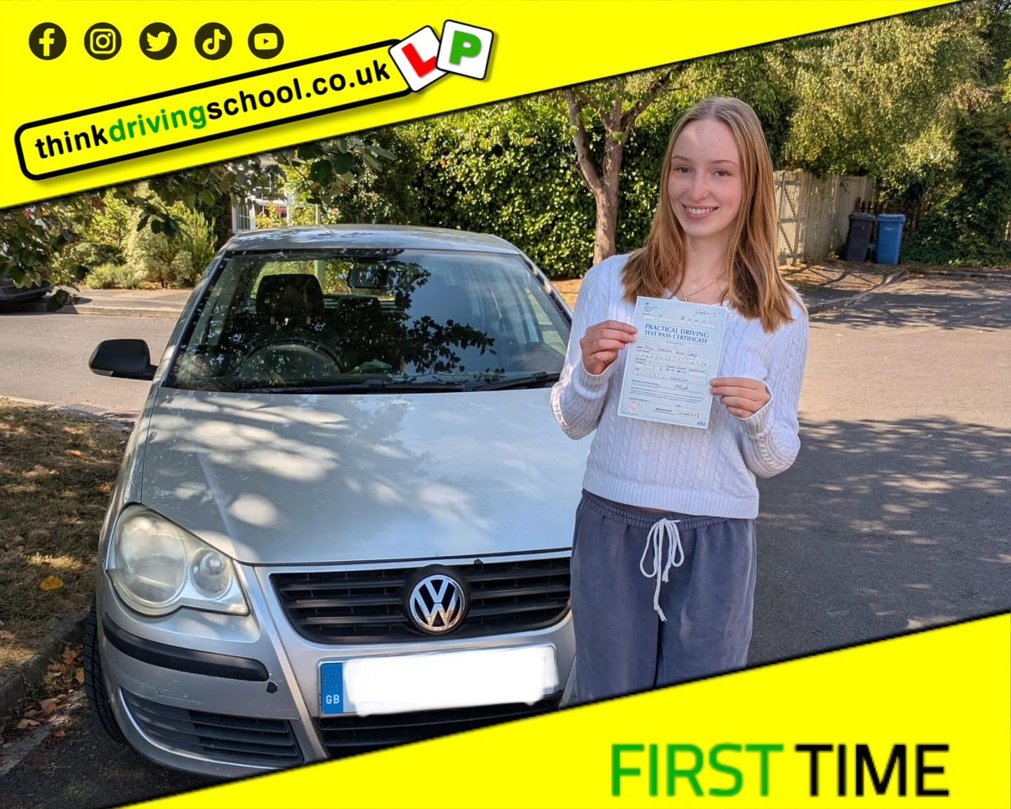Passed with think driving school August 2025 and left this 5 star review