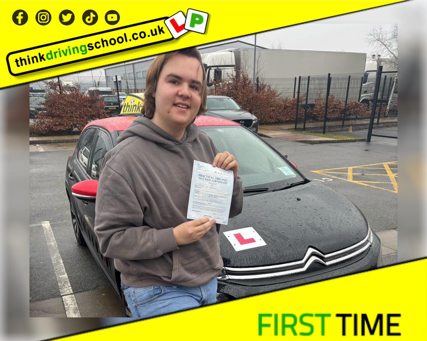 Passed with think driving school February 2025 and left this 5 star review