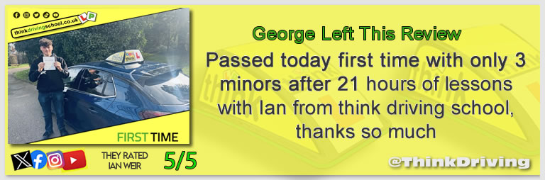 Passed with think driving school February 2025 and left this 5 star review