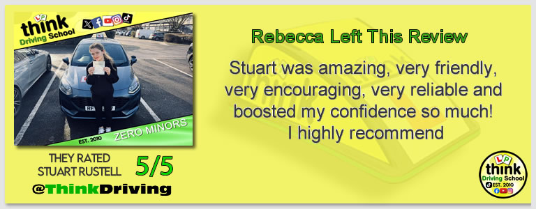 Passed with think driving school January 2026 and left this 5 star review