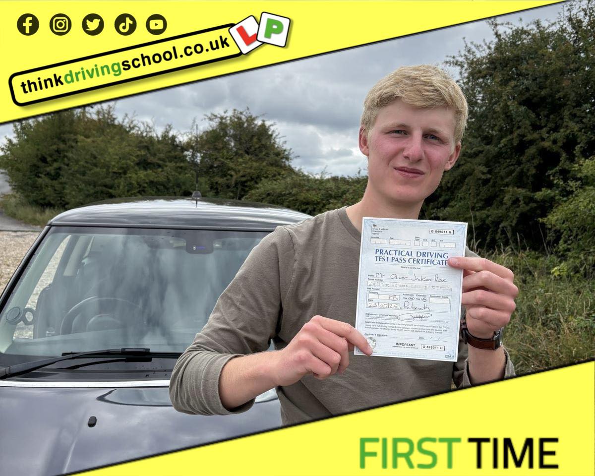 Passed with think driving school June 2025 and left this 5 star review