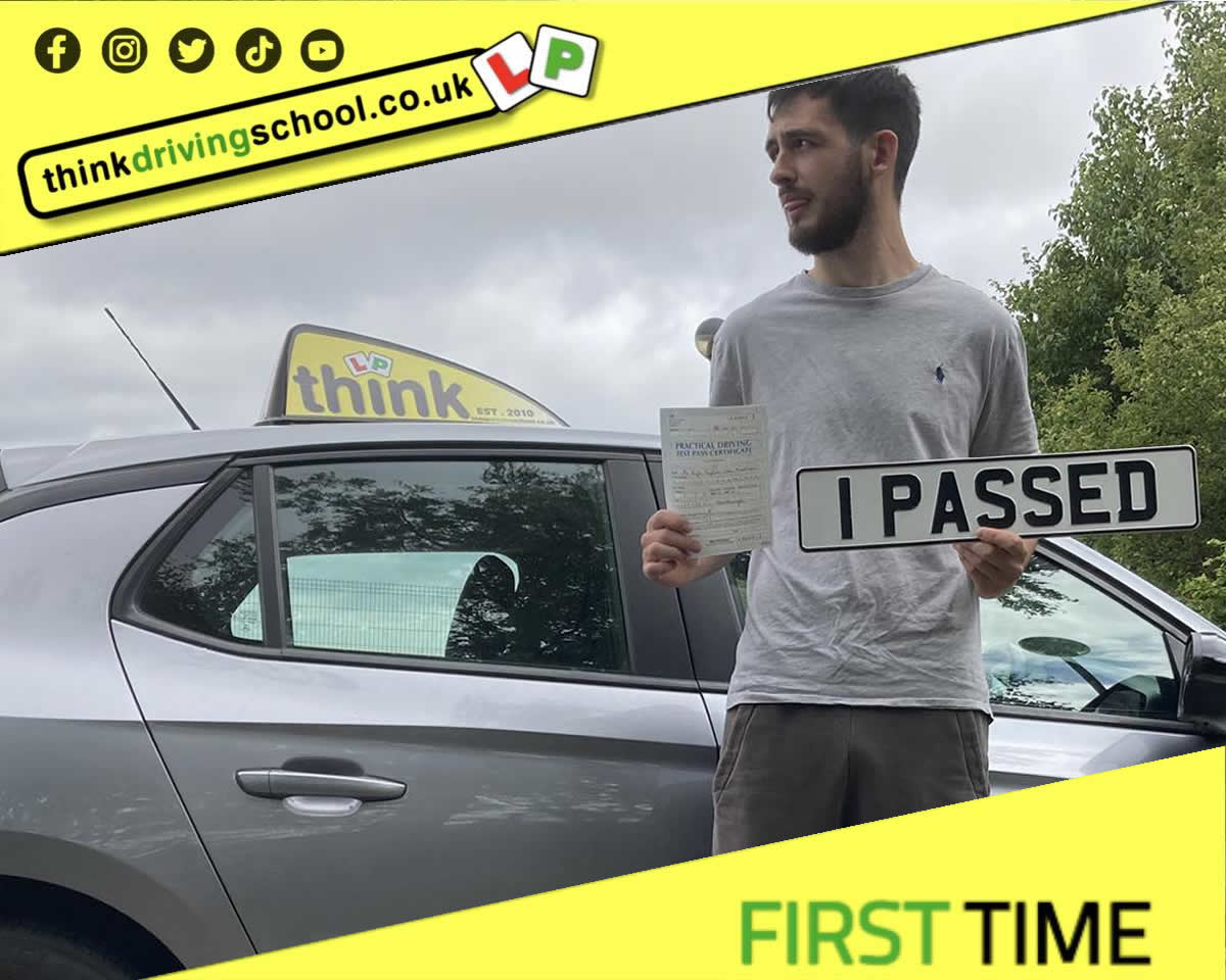 Passed with think driving school June 2025 and left this 5 star review