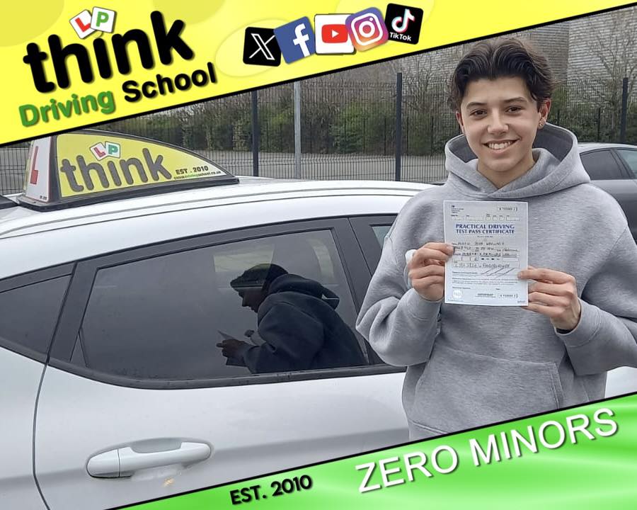 passed with think driving school with ZERO minors 