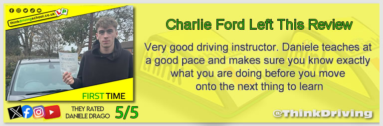 Passed with think driving school November 2025 and left this 5 star review