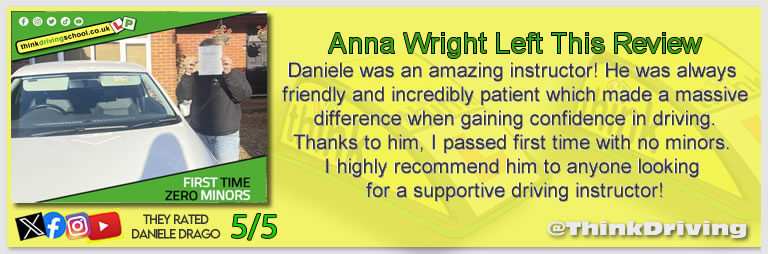 passed with think driving school with ZERO minors 