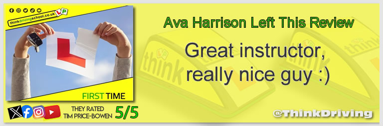 Passed with think driving school November 2025 and left this 5 star review