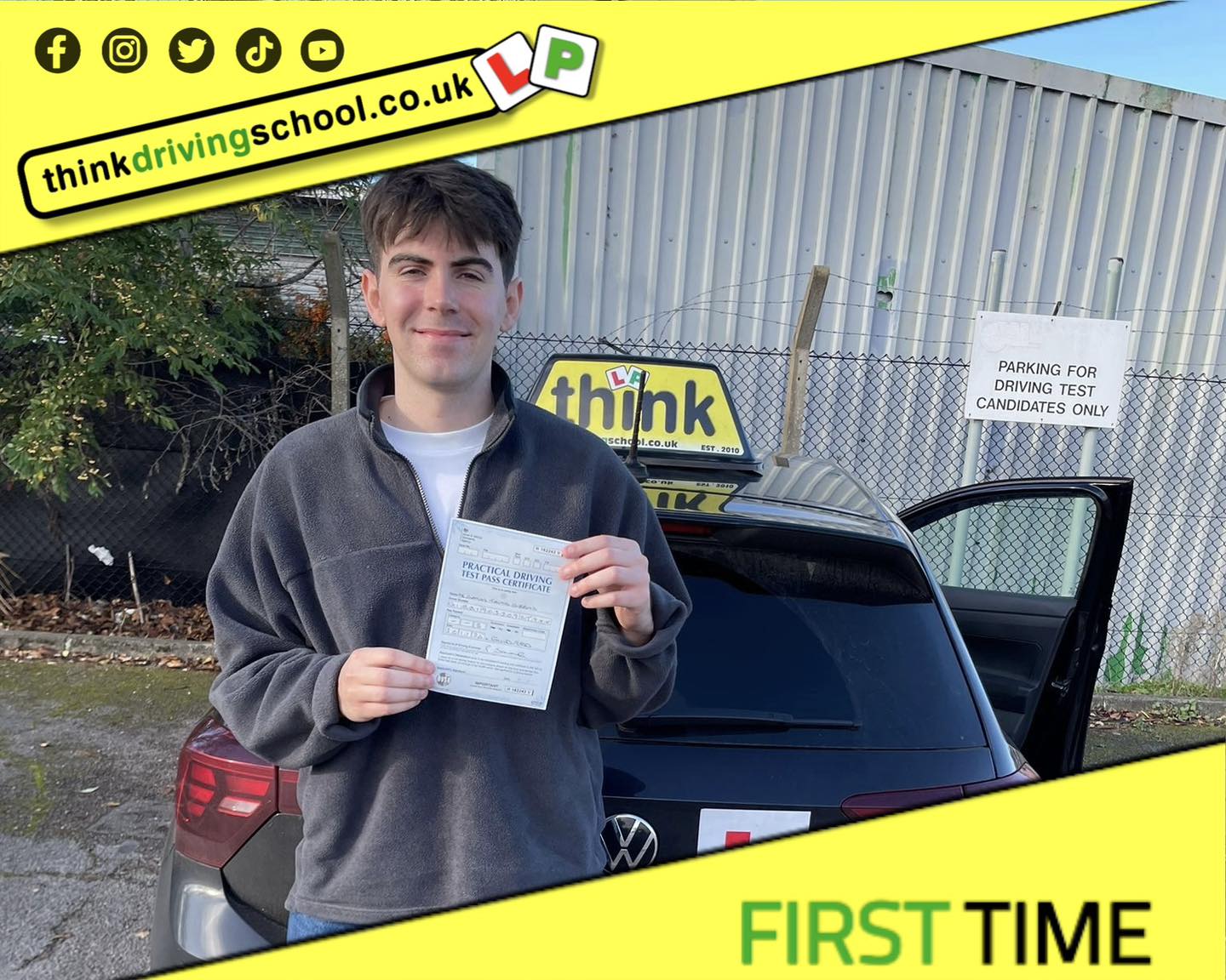 Passed with think driving school November 2025 and left this 5 star review