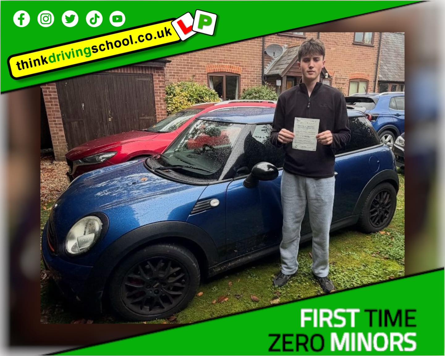 passed with think driving school with ZERO minors 