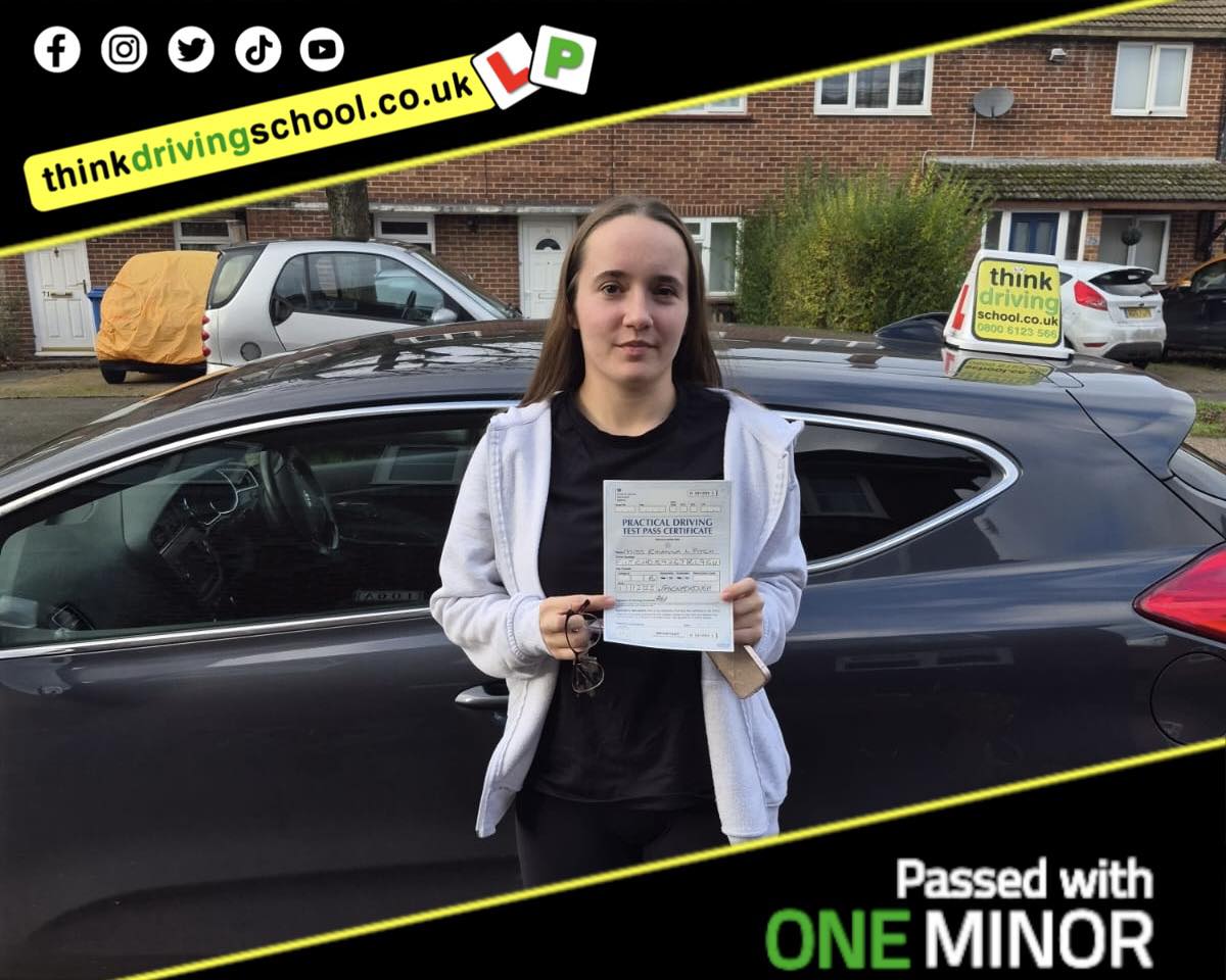 Passed with think driving school December 2025 and left this 5 star review