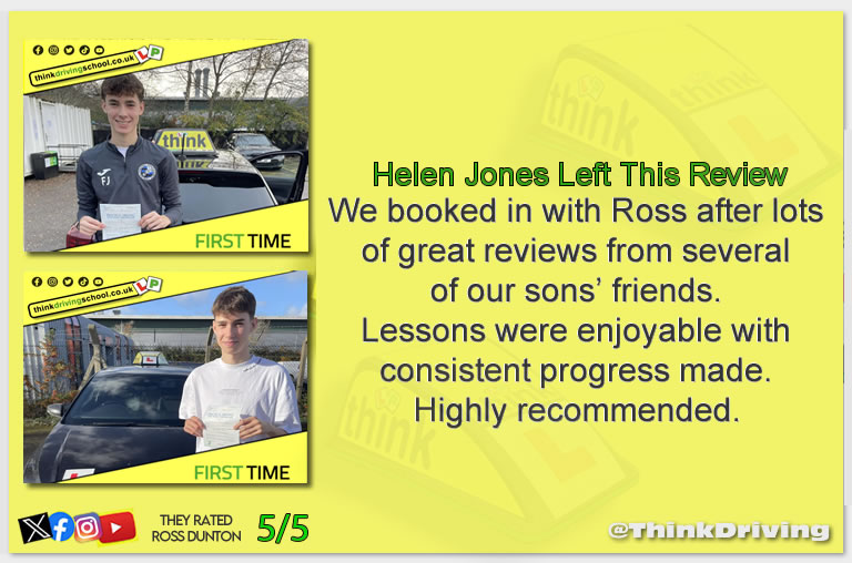 Passed with think driving school December 2025 and left this 5 star review