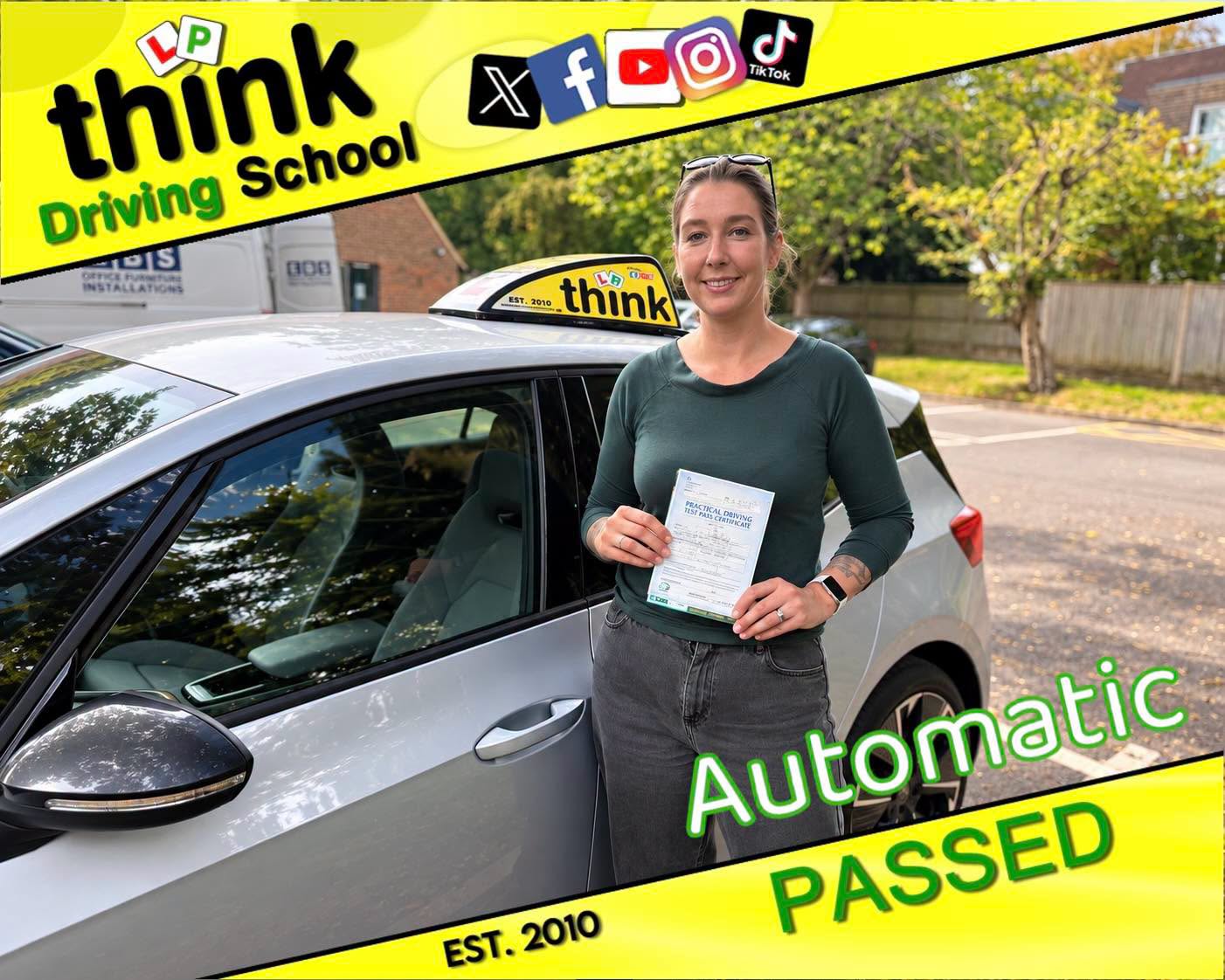 Passed with think driving school September 2026 and left this 5 star review