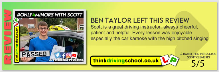 Paul Passed with driving instructor Scott Clements from Alton in June 2021 