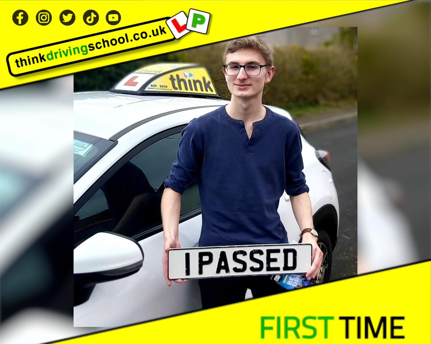 Passed with think driving school APRIL 2024 and left this 5 star review