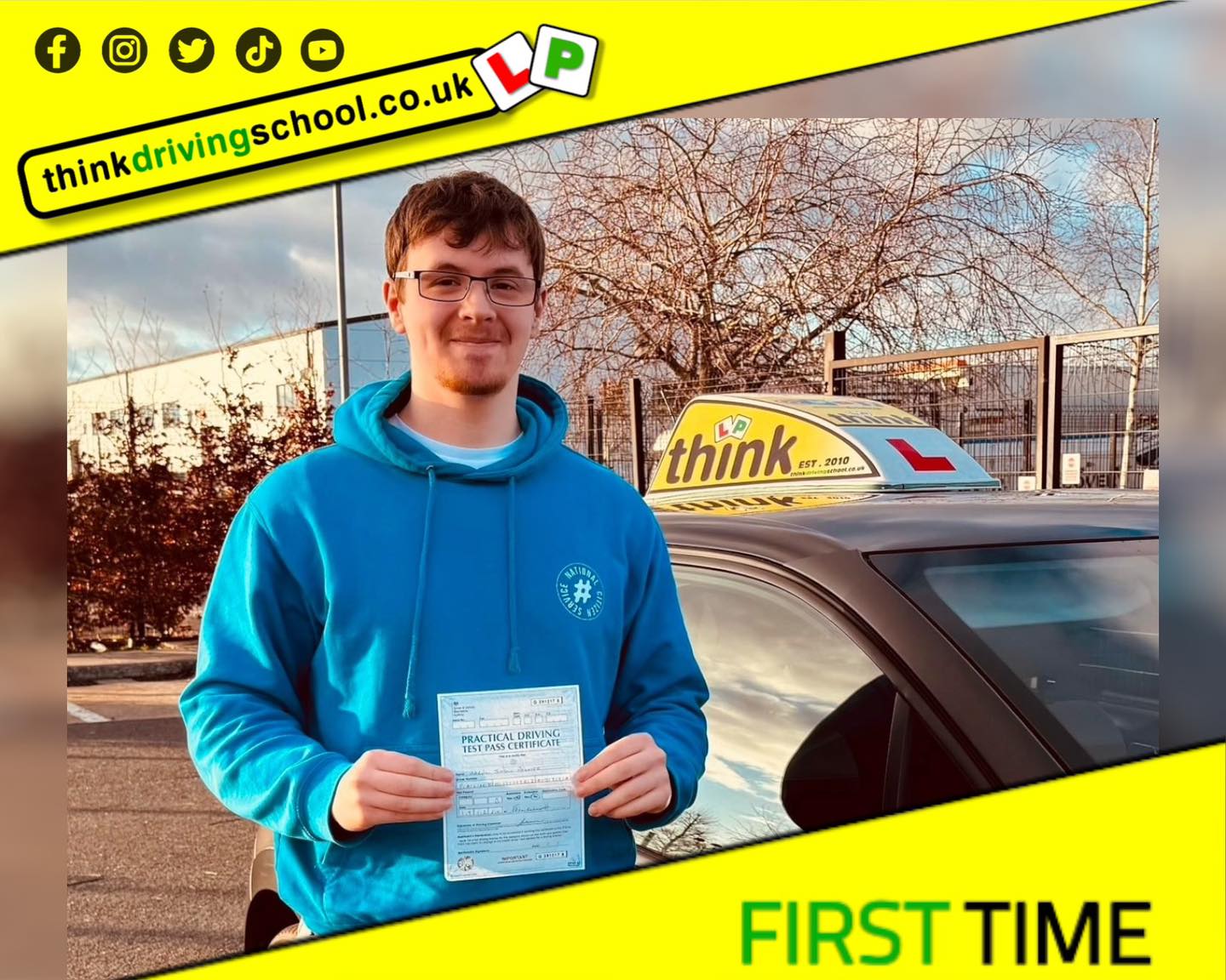 Passed with think driving school DECEMBER 2024 and left this 5 star review
