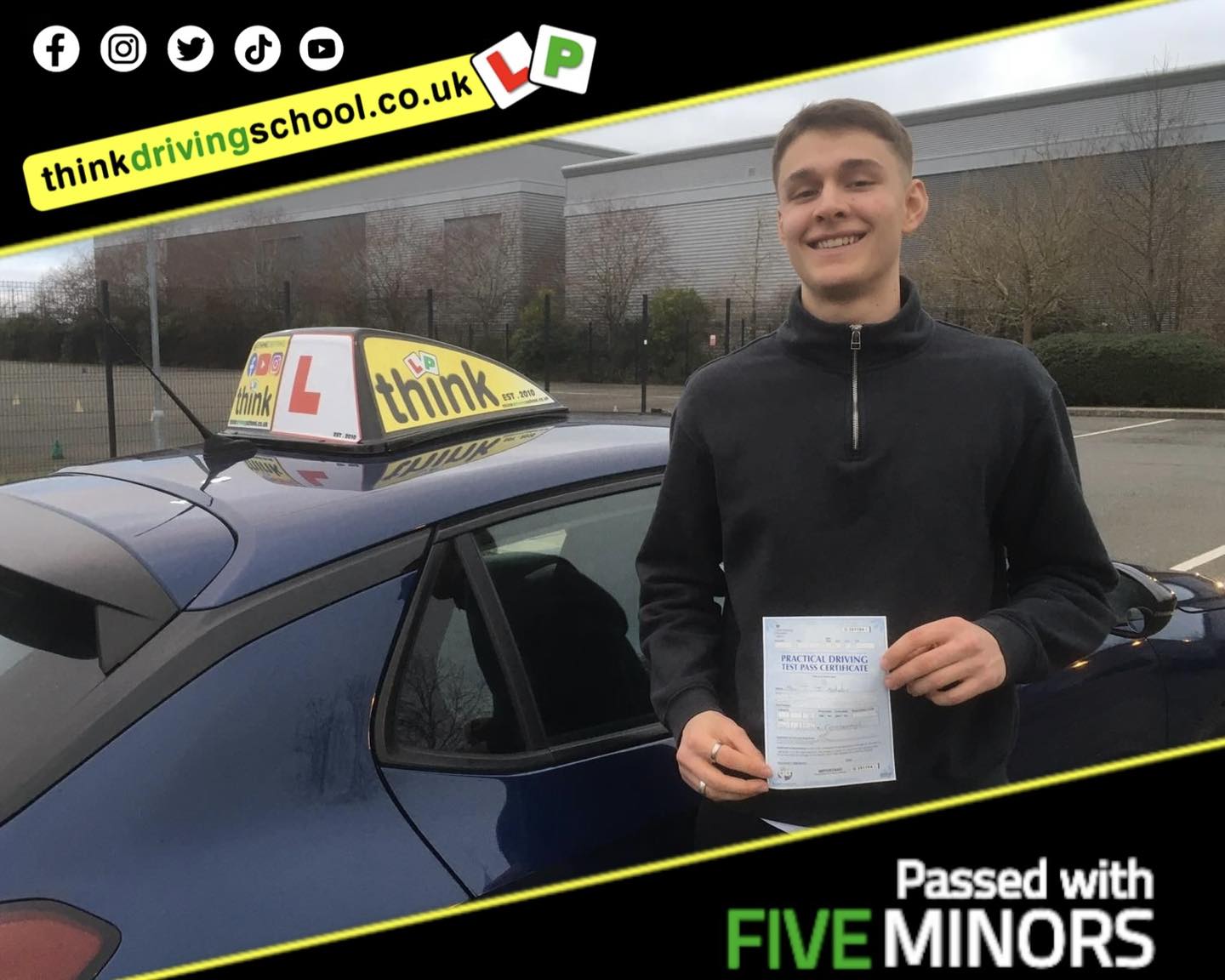 Passed with think driving school DECEMBER 2024 and left this 5 star review