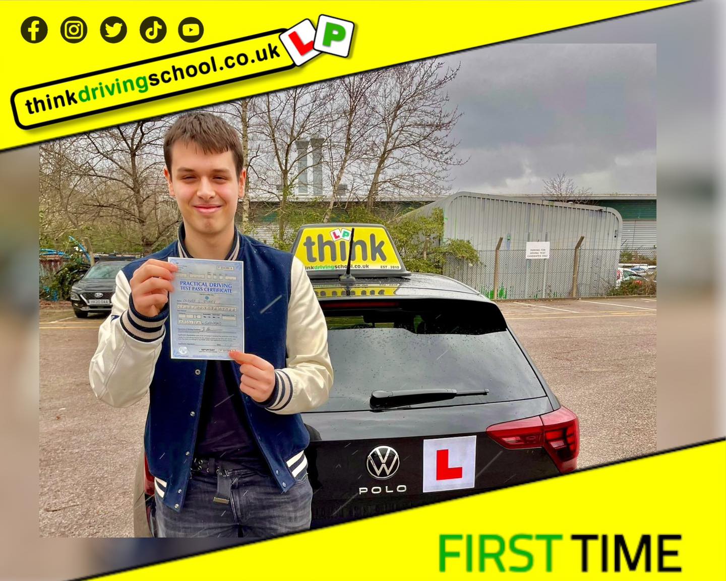 Think silver driving school car for driving lessons 