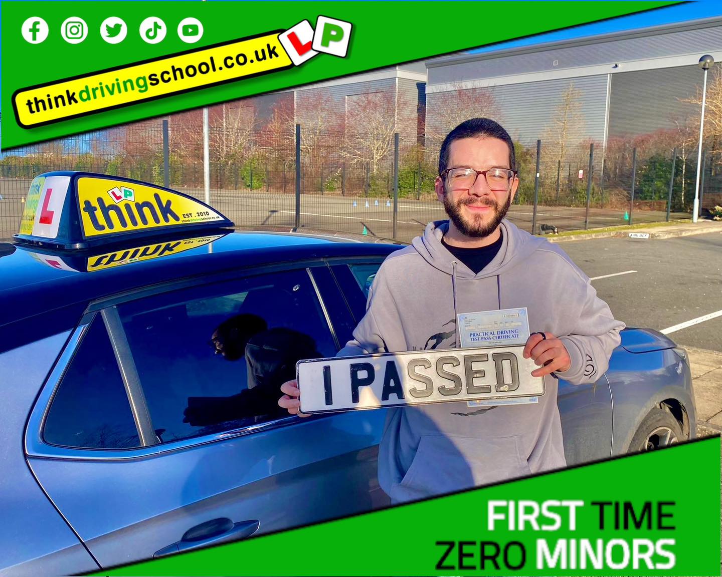 passed with think driving school with ZERO minors 