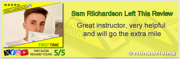Passed with think driving school JUNE 2024 and left this 5 star review