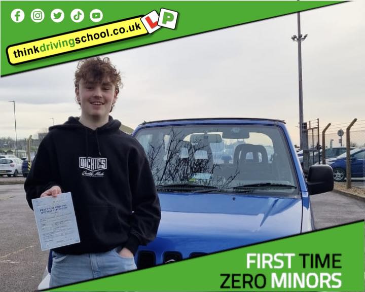 Passed with think driving school January 2025 and left this 5 star review