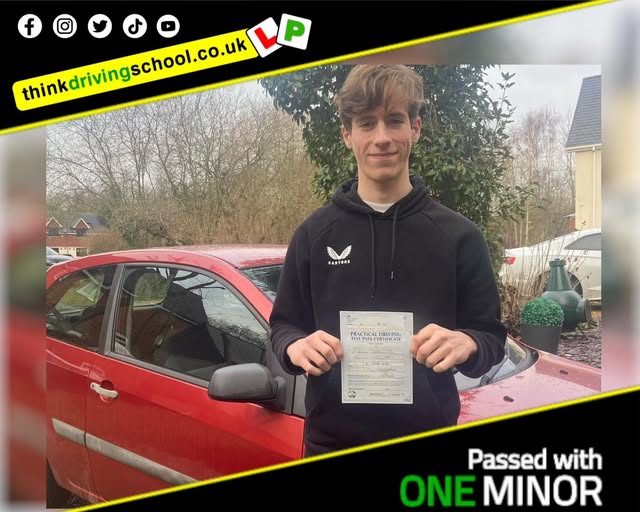 Passed with think driving school January 2025 and left this 5 star review