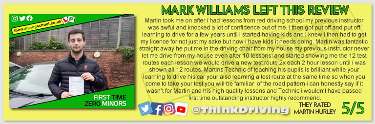 Passed with think driving school MAY 2022 and left this 5 star review